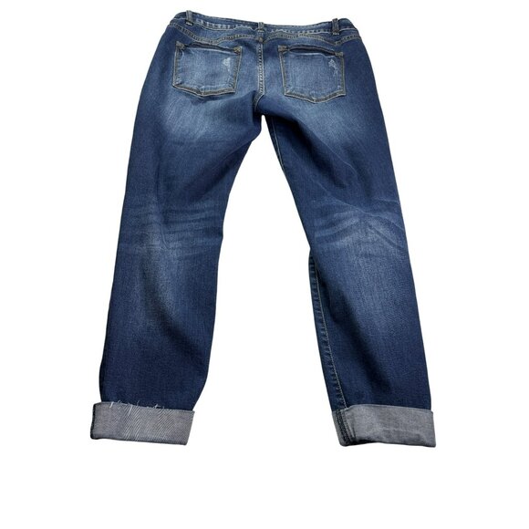 KanCan Destructed Cuffed Skinny Jeans Size 14 Distressed Destroyed Holes - Picture 6 of 8